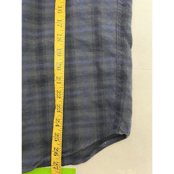 Pendleton Men’s Urban Shirt Blue Plaid Worsted Wool Button Up Long Sleeve Medium - Picture 5 of 7